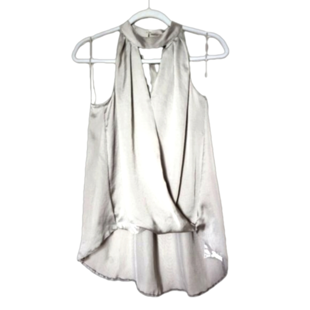 River Island Cream Halter Drape Front Cami